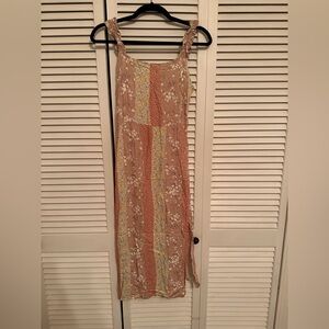 American Eagle Outfitters Floral Patchwork Dress - Pink and Yellow